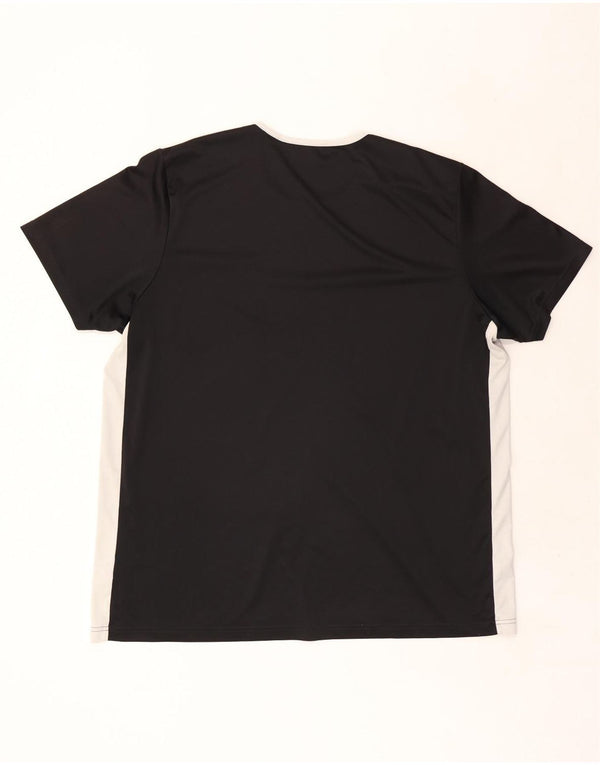 ADIDAS Camiseta Climalite para hombre Top 2XL Negro Colorblock