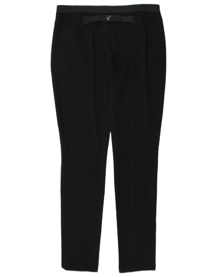 TRUSSARDI Pantalones informales ajustados para mujer IT 44 Medium W30 L29 Viscosa negra