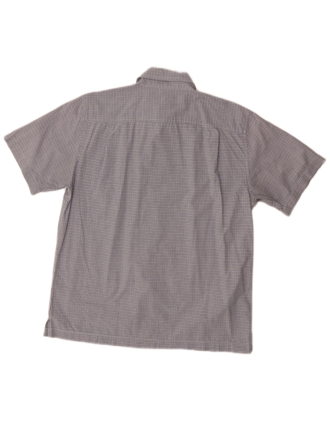 DOCKERS Camisa Manga Corta Hombre Algodón Cuadros Azul Medio