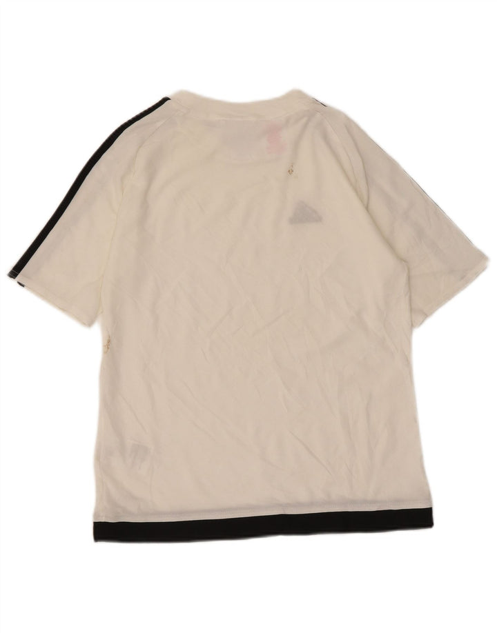 Adidas Camiseta Climalite para niños 11-12 años Blanco Colorblock Poliéster