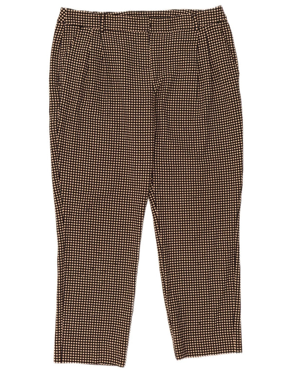 Max & Co. Pantalón chino con pinzas para mujer UK 40 Large W38 L28 Lunares marrones