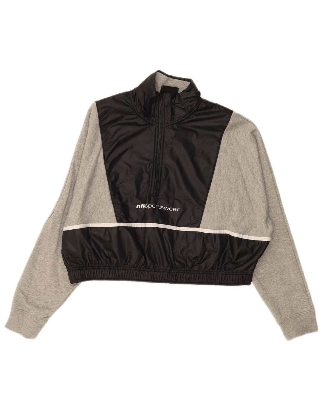 NIKE Sudadera corta extragrande para mujer, talla 40, color gris grande