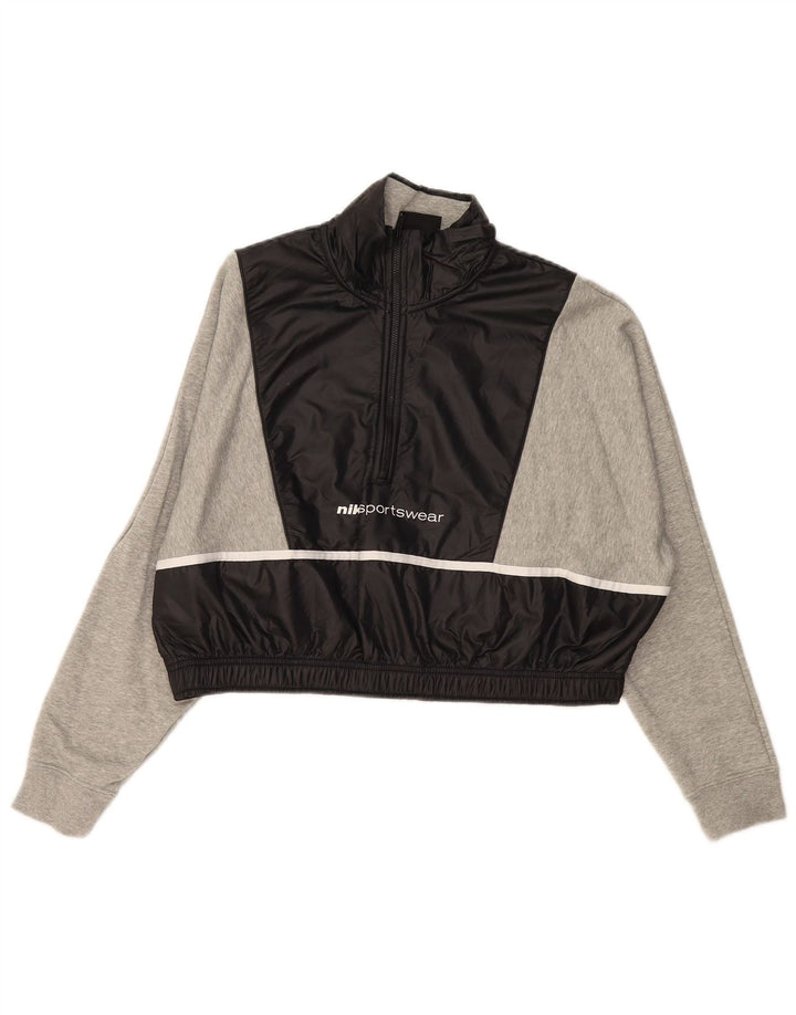 NIKE Sudadera corta extragrande para mujer, talla 40, color gris grande