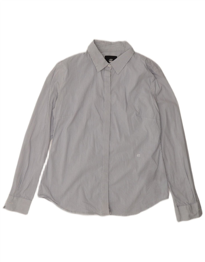 Camisa de mujer G-Star UK 44 Algodón a rayas azul medio
