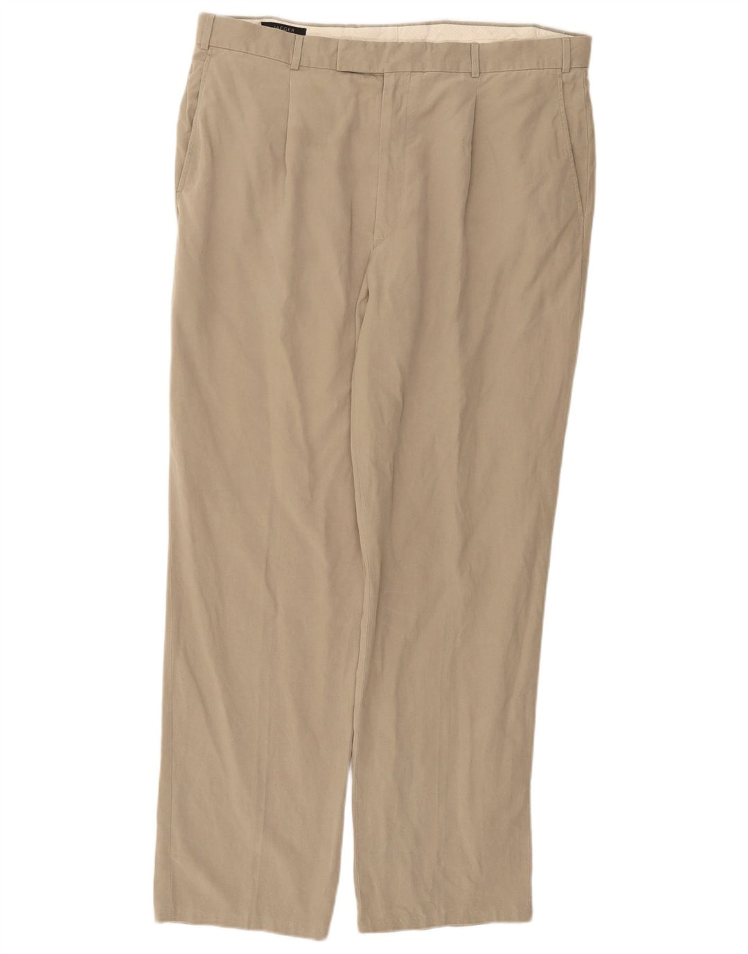 JAEGER Pantalón chino recto para hombre W36 L30 Caqui Lyocell