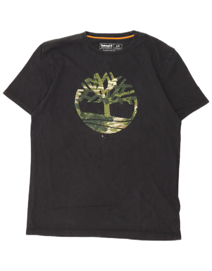 Timberland Camiseta con gráfico de ajuste regular para hombre Top pequeño de algodón negro