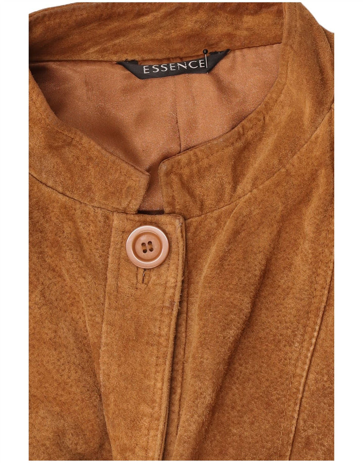 Essence Chaqueta de ante extragrande para mujer Reino Unido 46 Grande Marrón