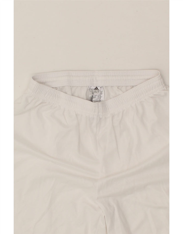 ADIDAS Boys Sport Shorts 13-14 Years  White Polyester Vintage Adidas and Second-Hand Adidas from Messina Hembry 