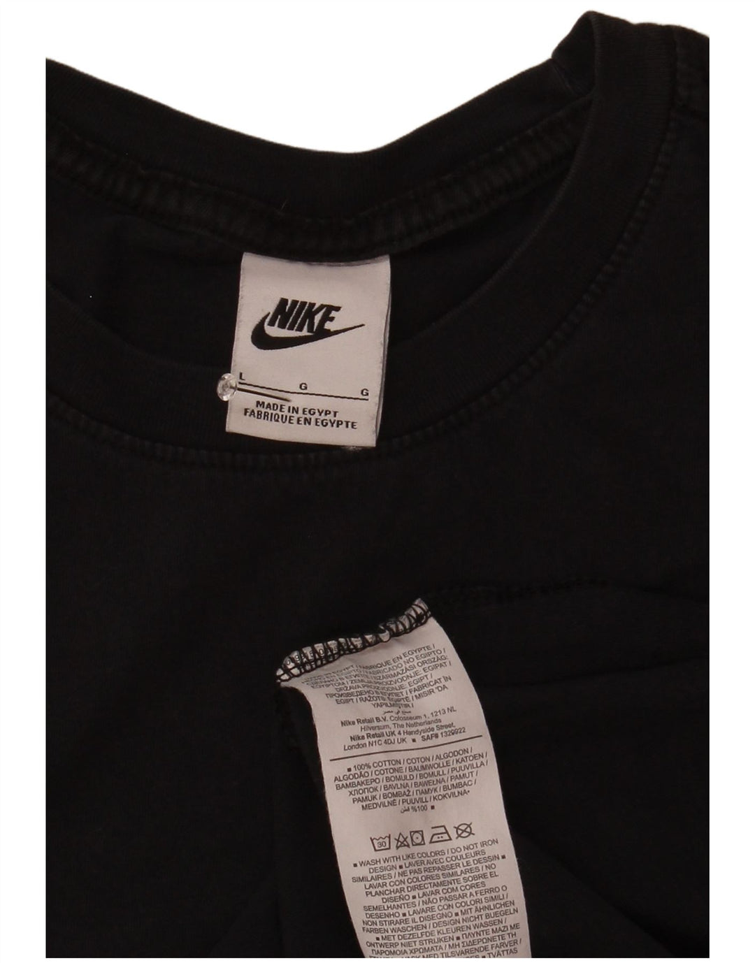 Nike - Camiseta para hombre, talla grande, color negro, algodón