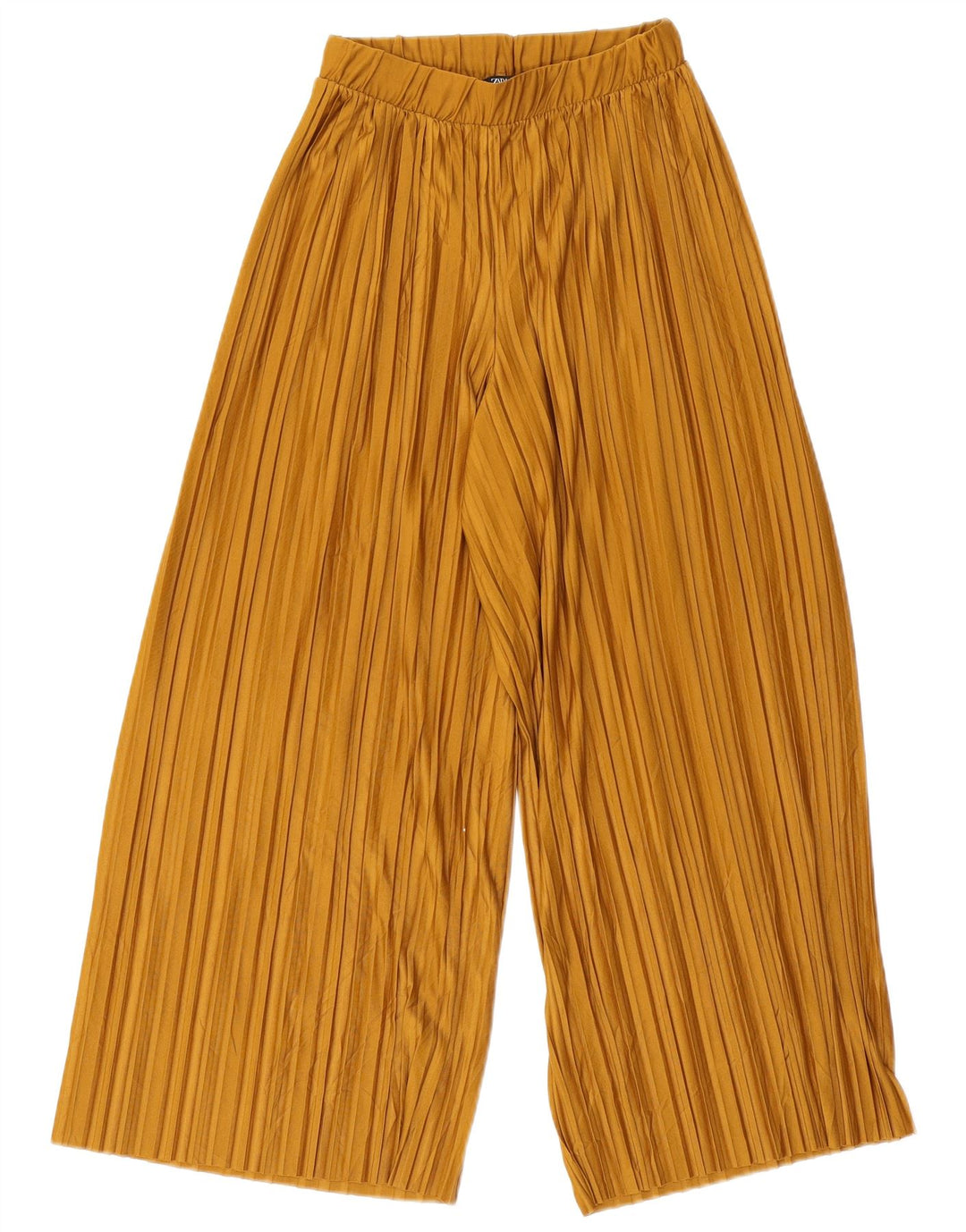 Zara Mujer Pantalones Cortos De Pierna Ancha Pequeño W26 L23 Poliéster Beige