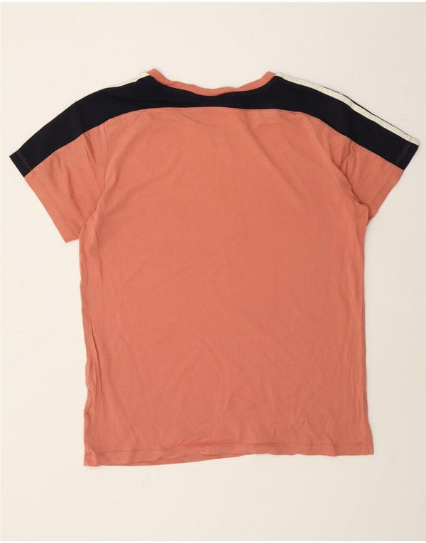 Adidas Camiseta gráfica extragrande para mujer UK 8 Small Pink Colourblock