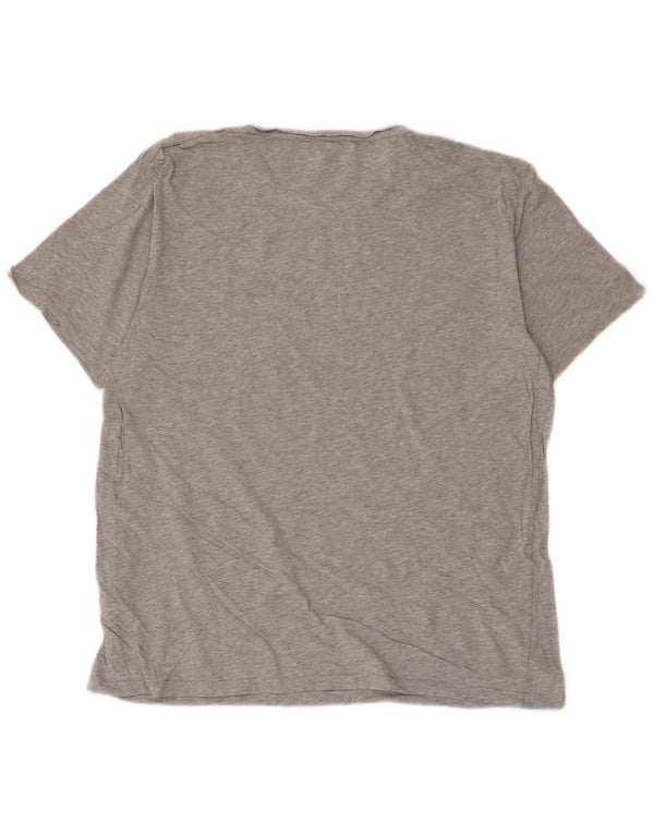 All Saints - Camiseta ajustada para hombre, talla grande, algodón gris