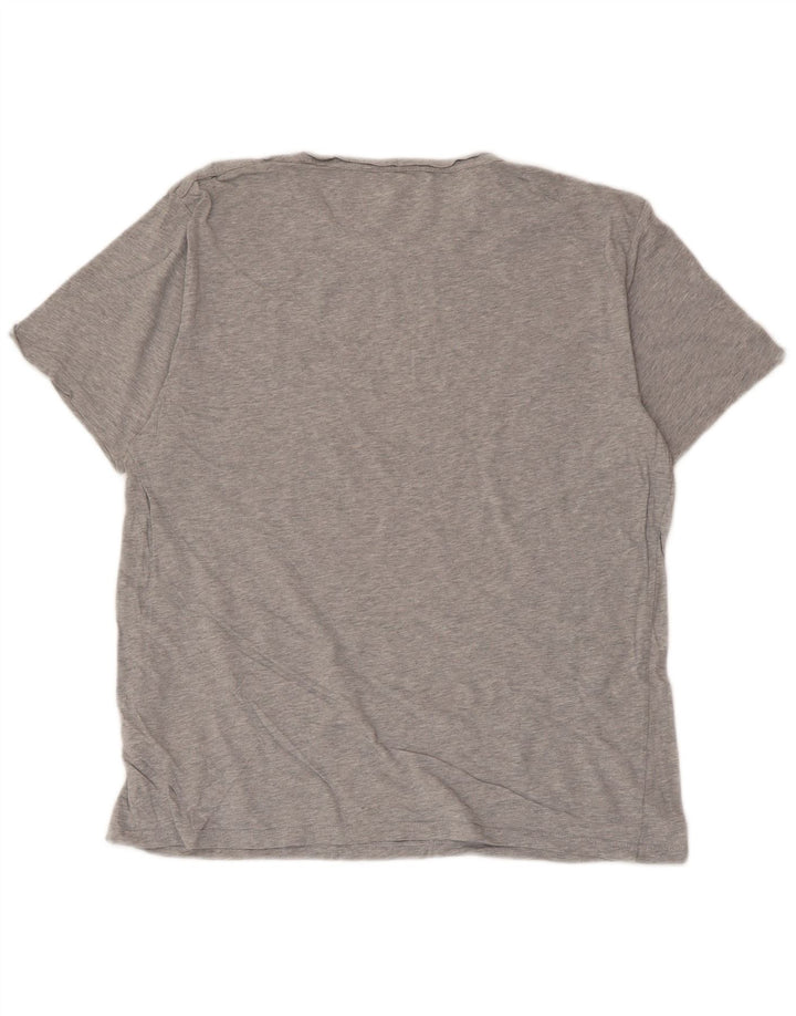 All Saints - Camiseta ajustada para hombre, talla grande, algodón gris