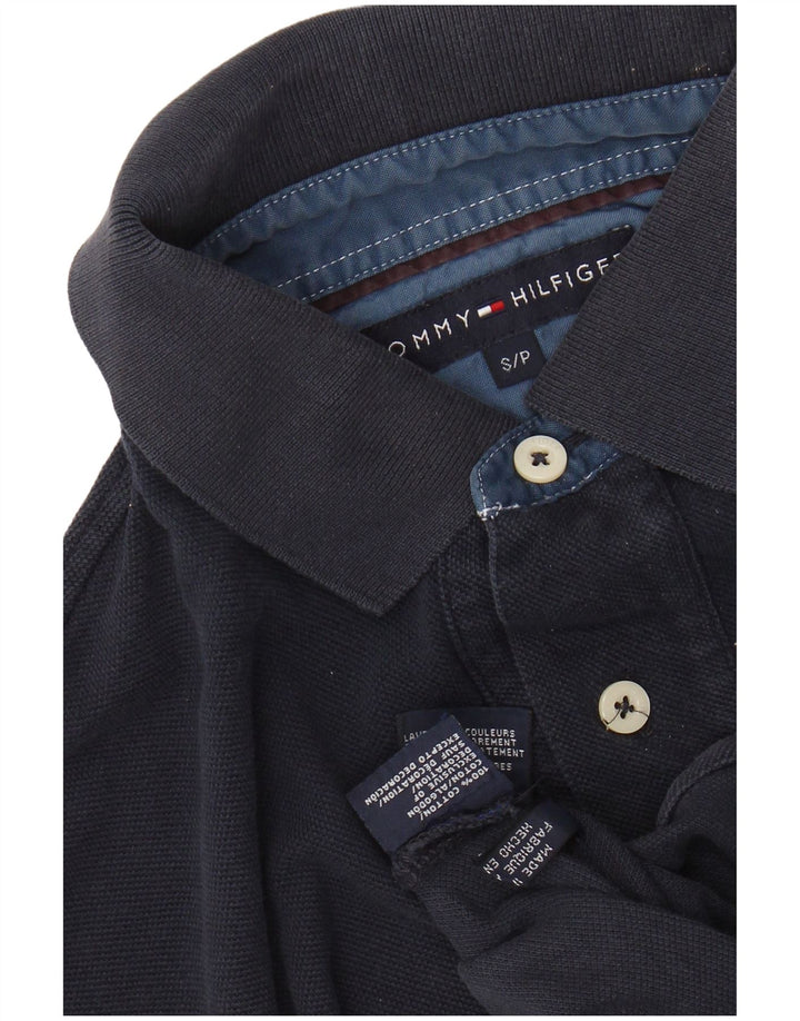 TOMMY HILFIGER Polo para hombre pequeño azul marino algodón