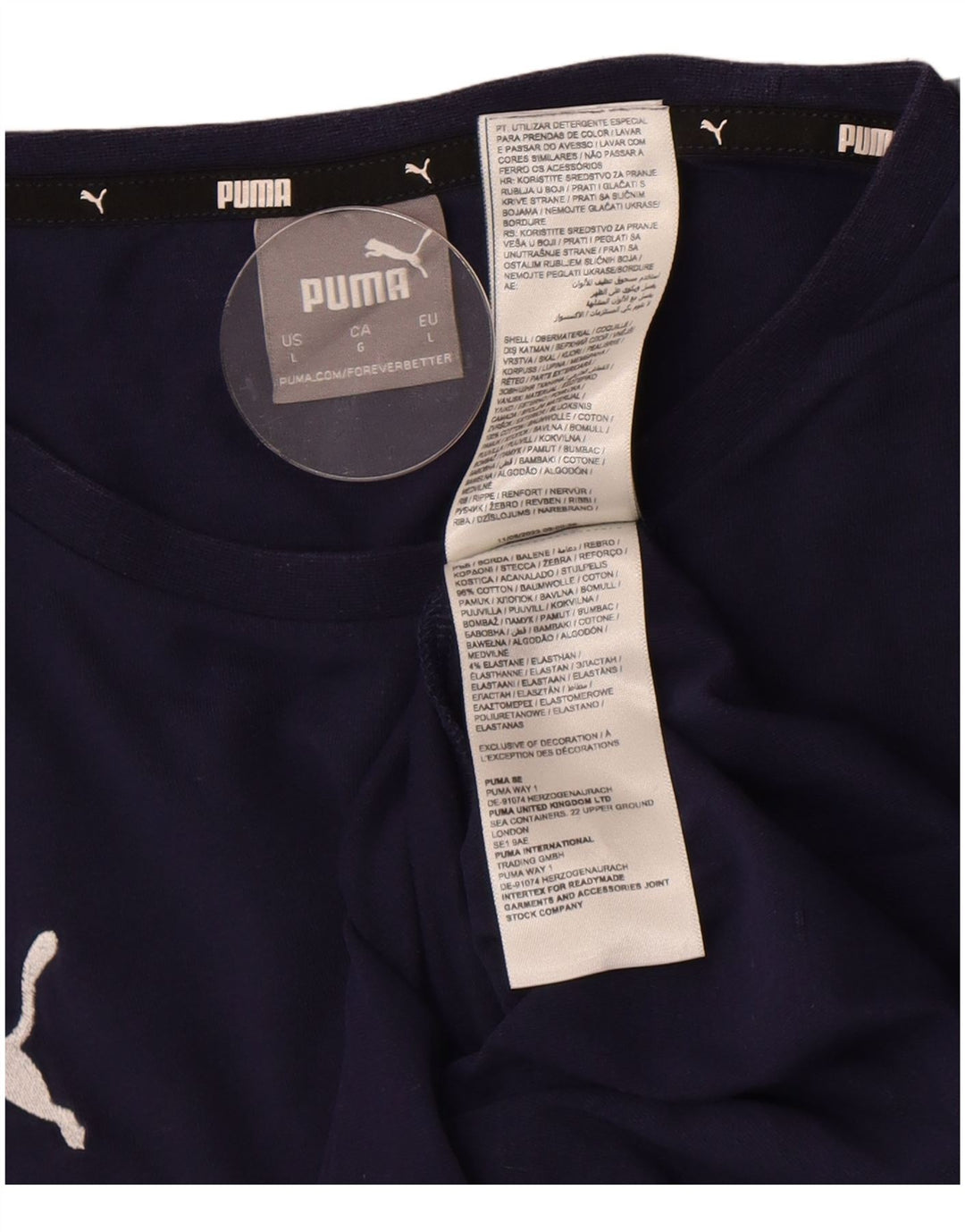 Camiseta Puma Hombre Top Grande Azul Marino Algodón