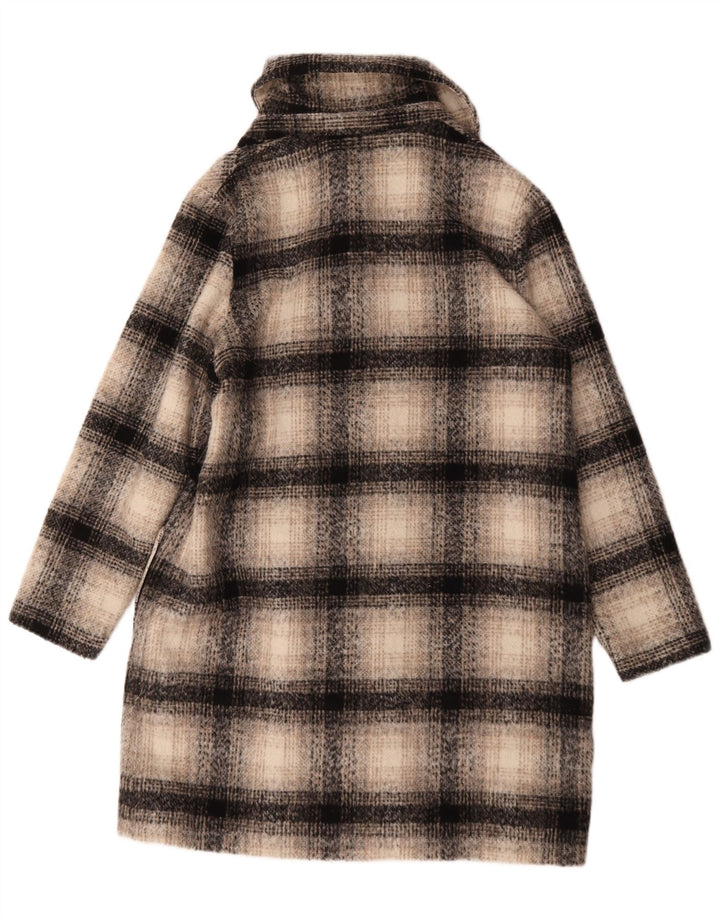 Marks & Spencer Abrigo cruzado para mujer UK 46 Large Beige Check