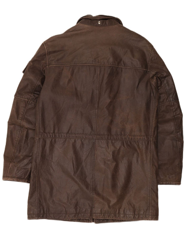 CONBIPEL Abrigo de cuero para hombre IT 52 XL Cuero marrón