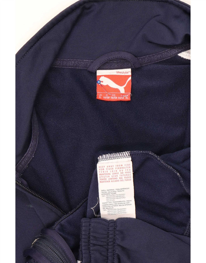 Puma Hombre Chándal Top Jacket XL Azul Marino Colorblock Poliéster