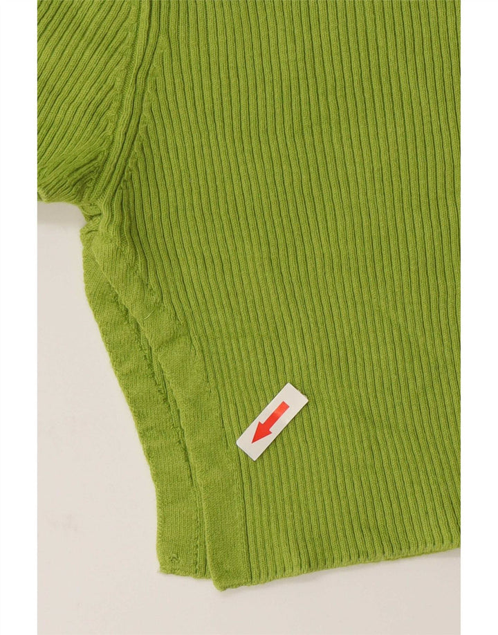 Zara Mujer Crop Top UK 42 Verde Medio