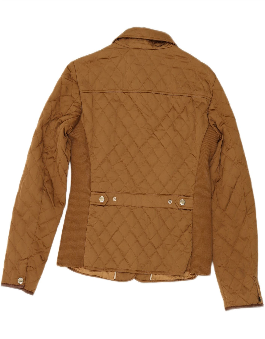 MASSIMO DUTTI Womens Quilted Jacket UK 12 Medium Brown Polyester Vintage Massimo Dutti and Second-Hand Massimo Dutti from Messina Hembry 