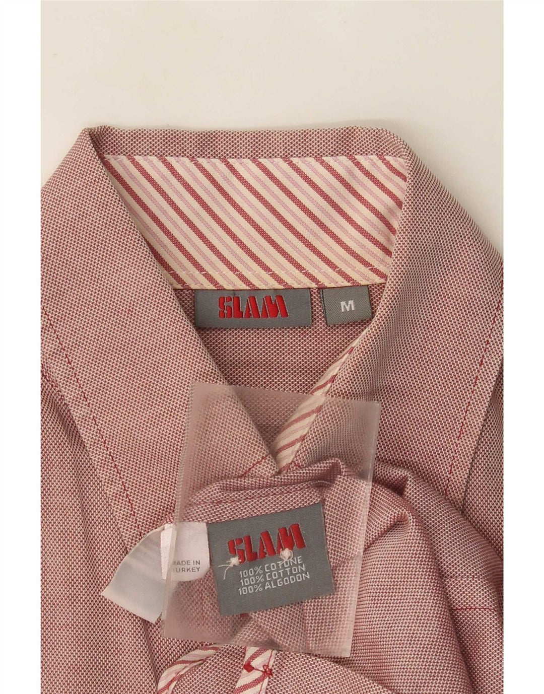 Camisa Slam para mujer UK 12 Medium Red Cotton