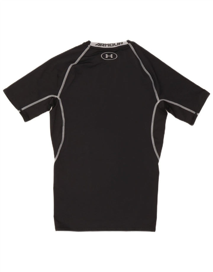 Under Armour Camiseta con gráfico Heat Gear para hombre, parte superior mediana de poliéster negro