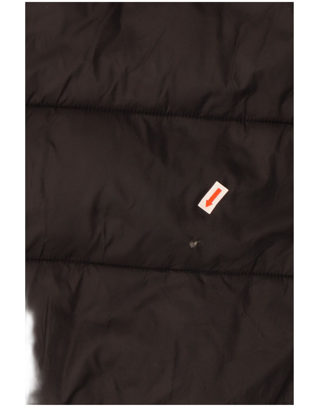 ZARA Mujer Abrigo Acolchado Extragrande Con Capucha UK 40 Small Poliéster Negro