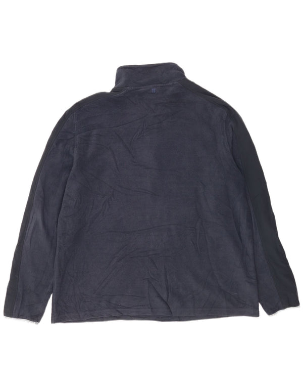 Mountain Warehouse Jersey de forro polar con cuello y cremallera para hombre 2XL Poliéster azul marino