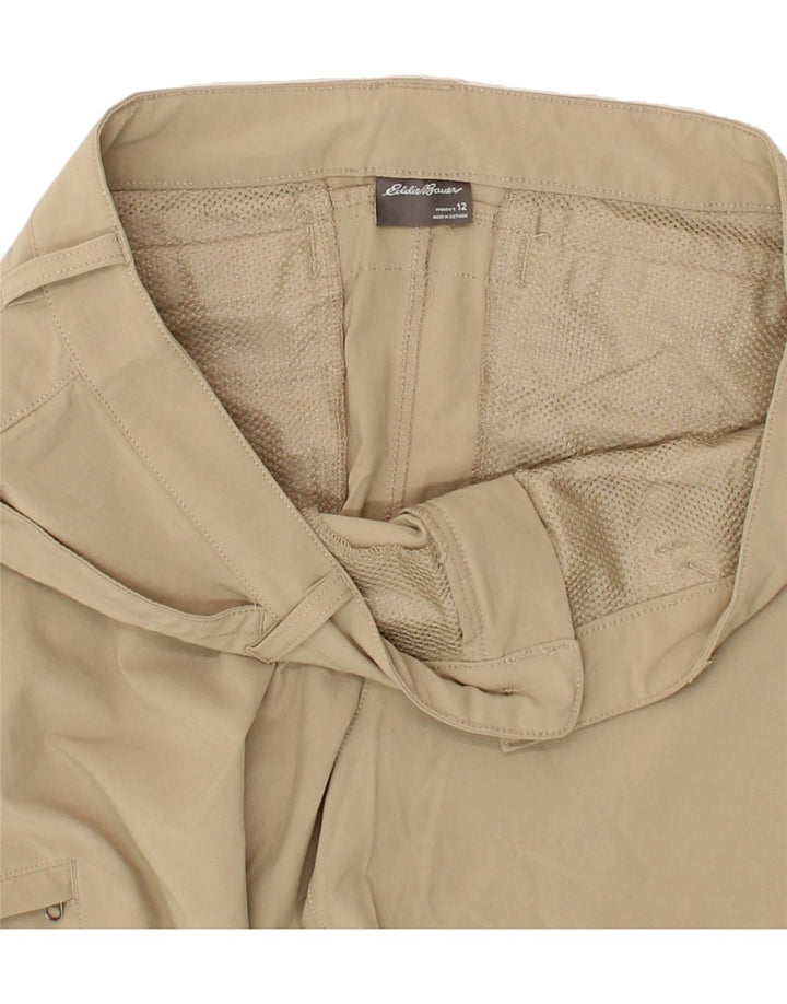 EDDIE BAUER Womens Cargo Capri Trousers US 12 Large W34 L21 Beige Vintage Eddie Bauer and Second-Hand Eddie Bauer from Messina Hembry 