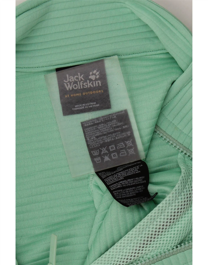 JACK WOLFSKIN Chaqueta superior de chándal para mujer UK 10 Small Green Poliéster