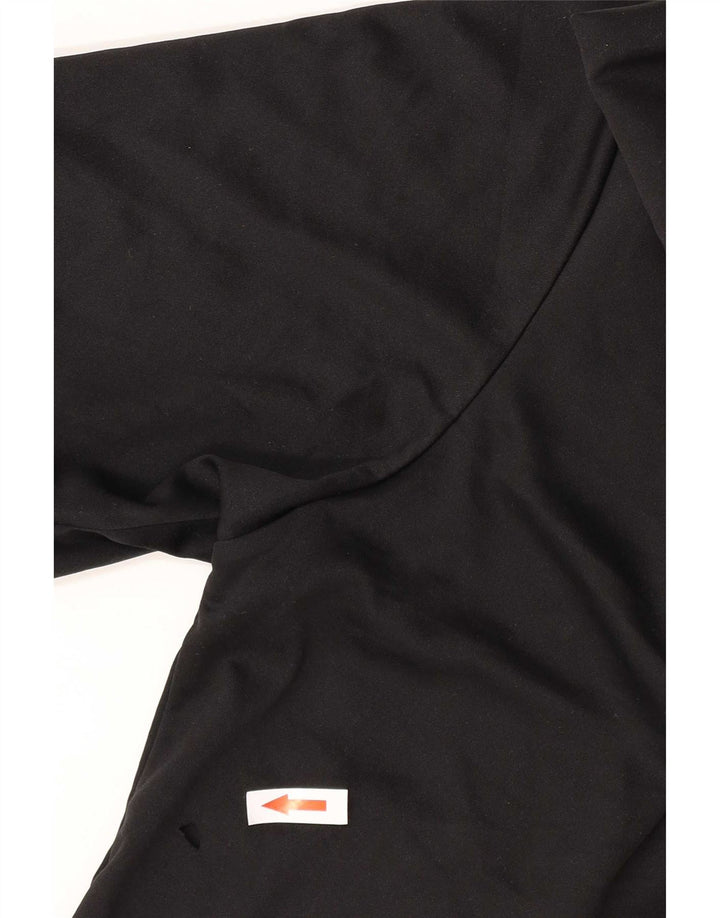 Adidas Mens Climalite Camiseta Top Pequeño Negro Rayas