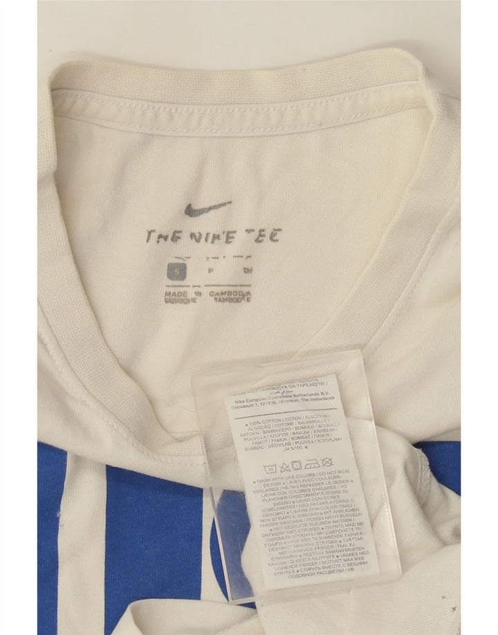 Nike - Camiseta gráfica para hombre, talla pequeña, algodón blanco