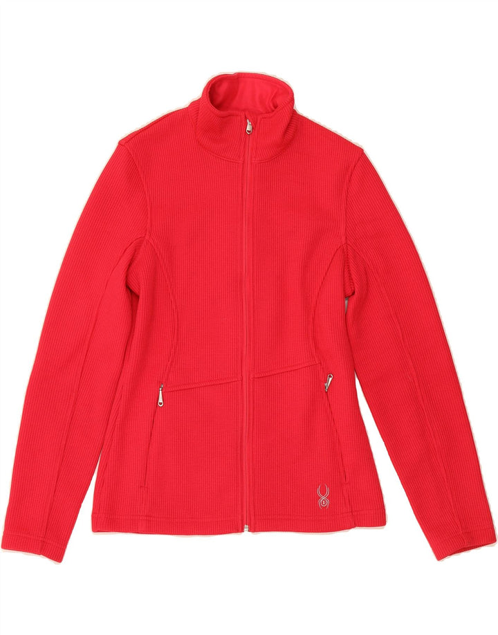CORE Womens Tracksuit Top Jacket UK 14 Medium Red Cotton Vintage CORE and Second-Hand CORE from Messina Hembry 