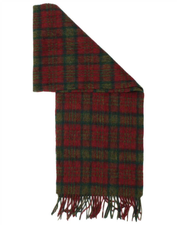 John Hanly&Co Ltd Bufanda rectangular para mujer, talla única, clásica a cuadros rojos
