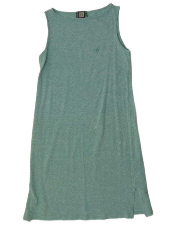 Sergio Tacchini Vestido tipo camiseta para mujer UK 44 Medio Turquesa moteado