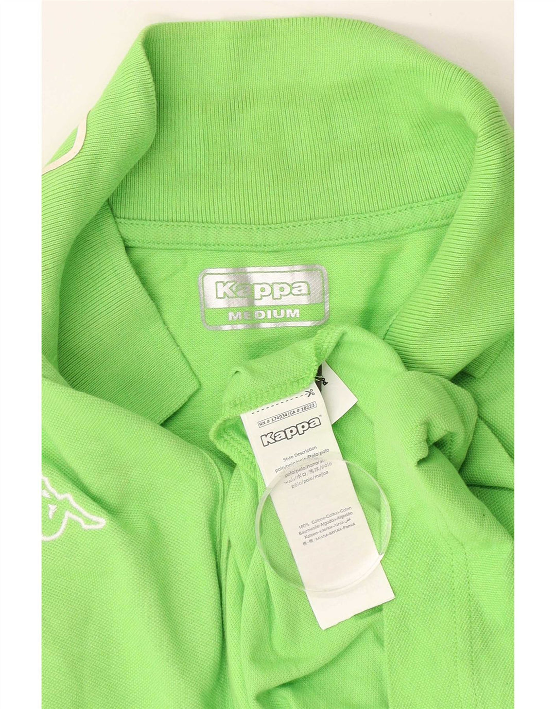 Polo Kappa Hombre Algodón Verde Medio