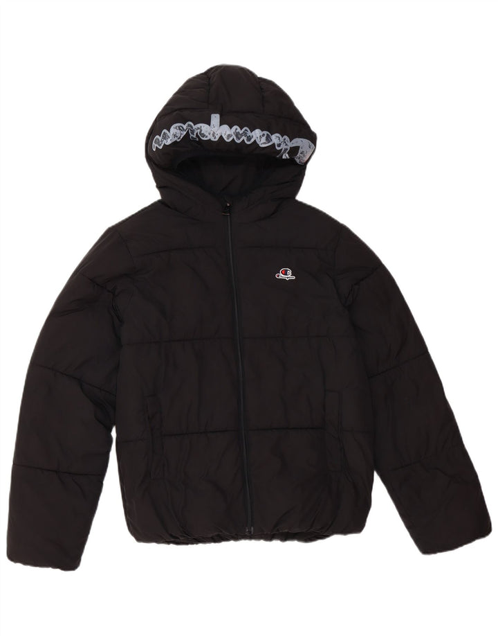 CHAMPION Chaqueta acolchada con capucha para niños 15-16 años 2XL Negro