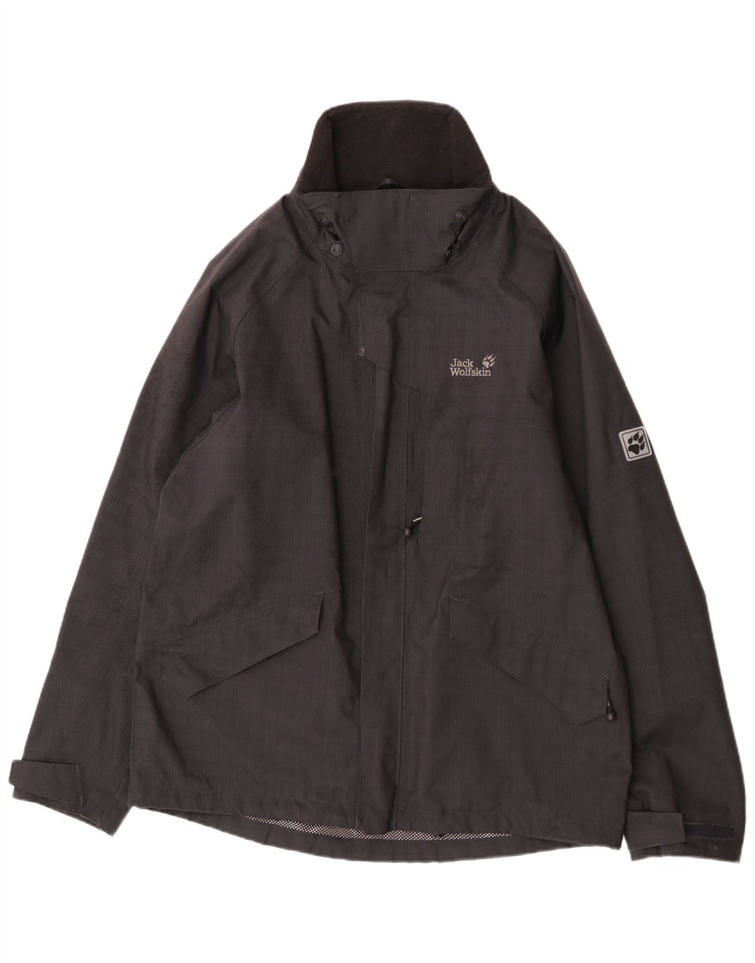 Jack Wolfskin Chaqueta impermeable para hombre UK 40 Large Poliéster negro