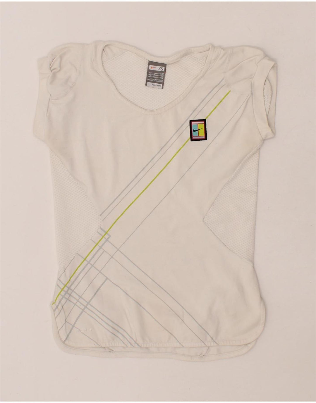 NIKE Womens T-Shirt Top UK 4/6 XS White Cotton Vintage Nike and Second-Hand Nike from Messina Hembry 