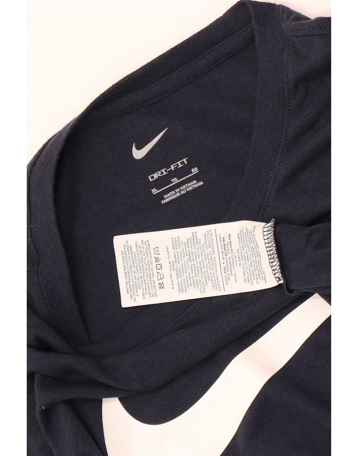 Nike Camiseta Dri Fit Graphic para hombre Top XL Poliéster azul marino