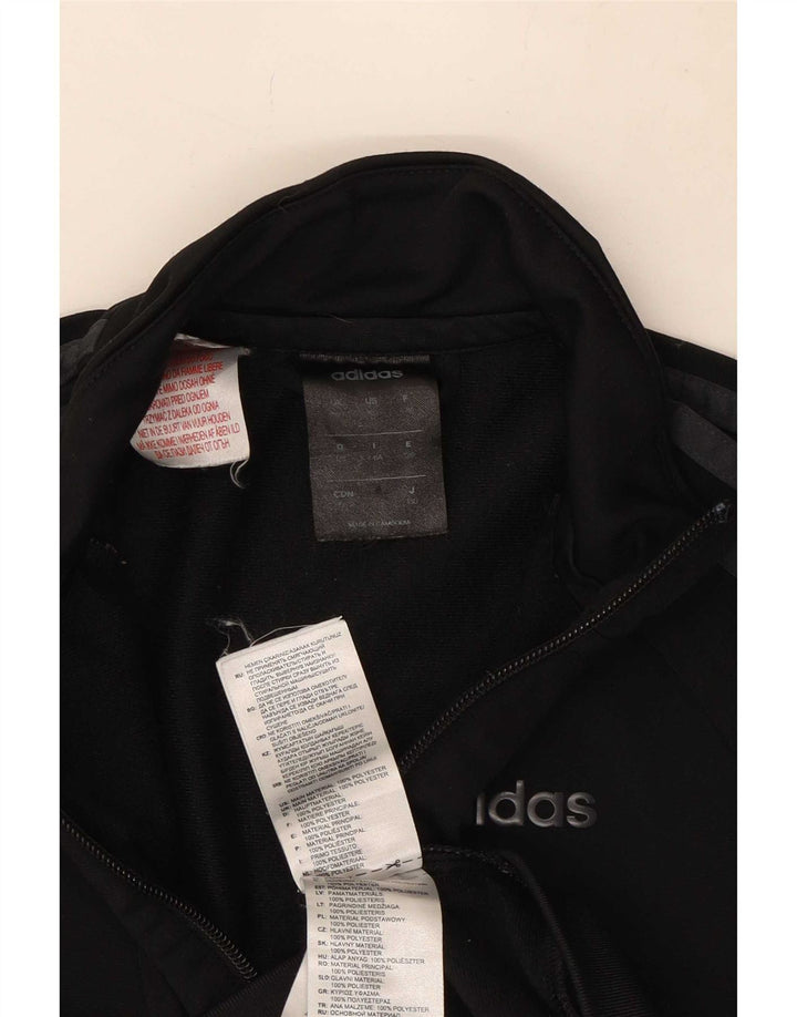 Adidas Chicos Climalite Chándal Top Chaqueta 6-7 Años Negro Poliéster