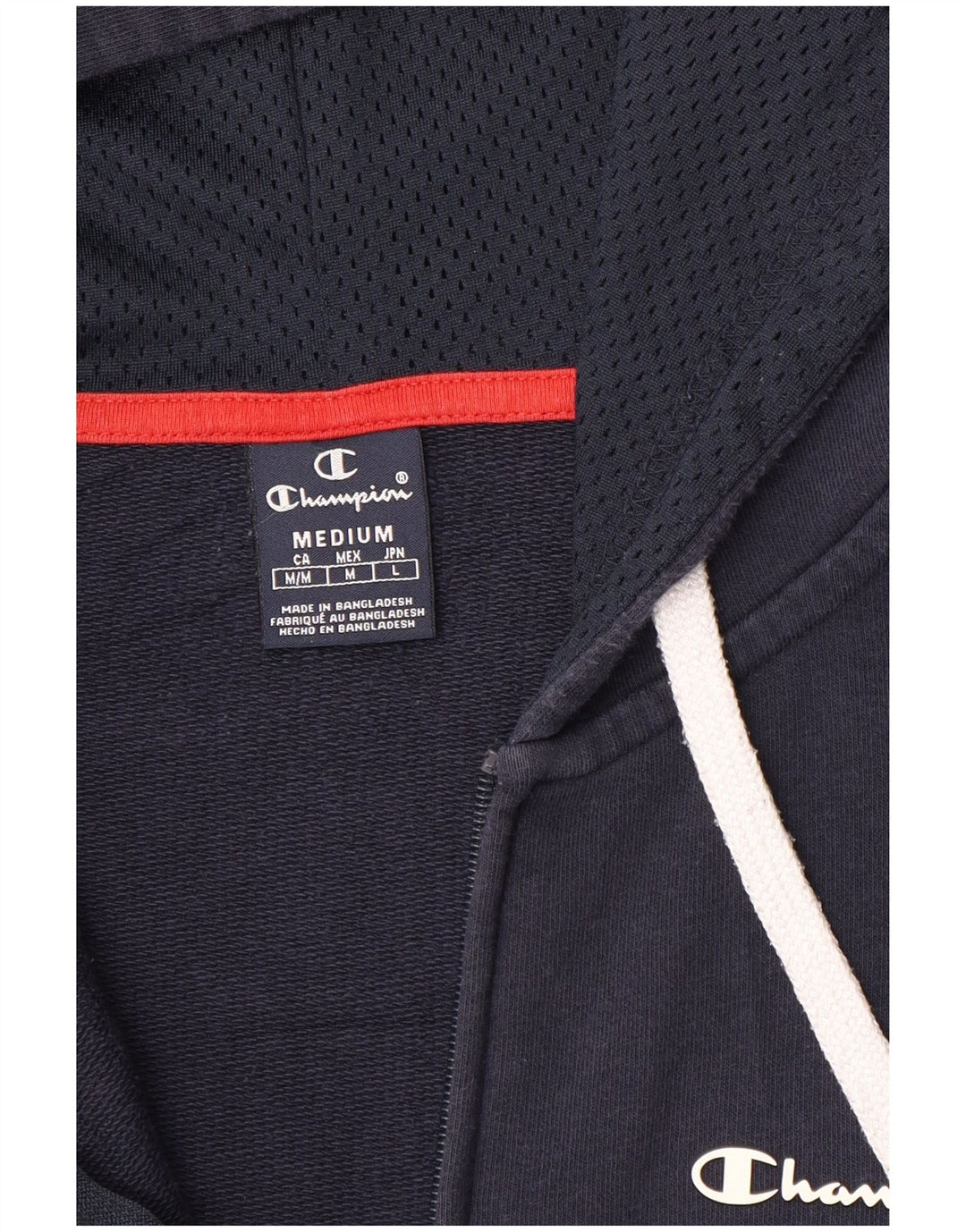 Champion Sudadera Con Capucha Y Cremallera Para Hombre Azul Marino Mediano