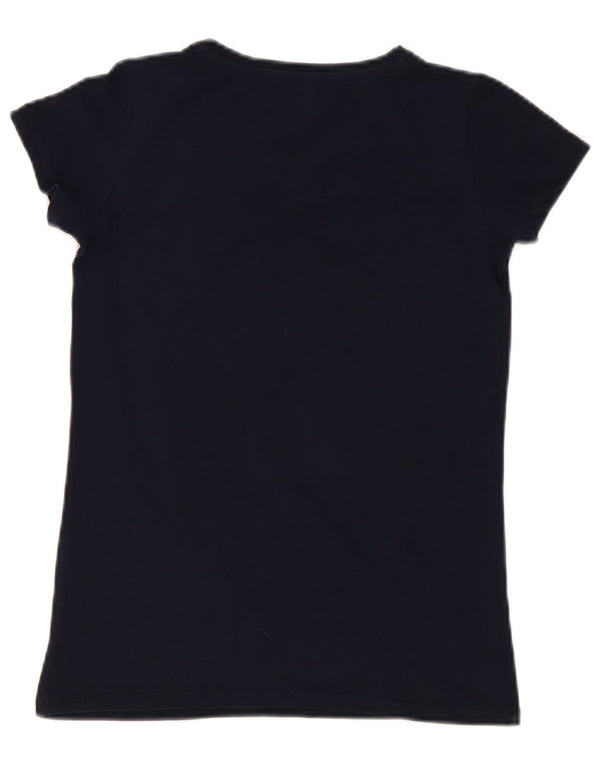 Rifle Camiseta gráfica para mujer Top UK 12 Medium Azul marino Algodón