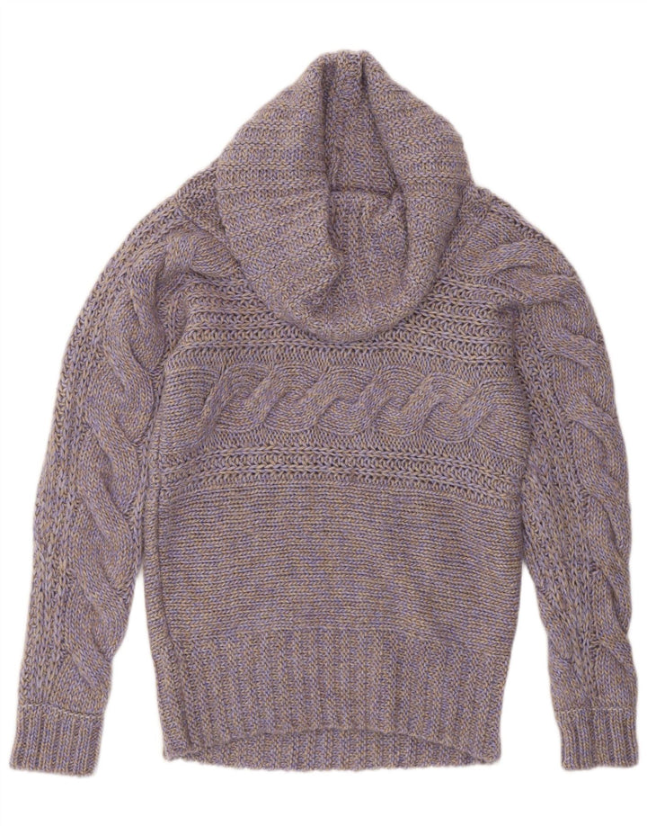Esprit - Jersey con cuello vuelto para mujer, talla 40, lana morada mediana