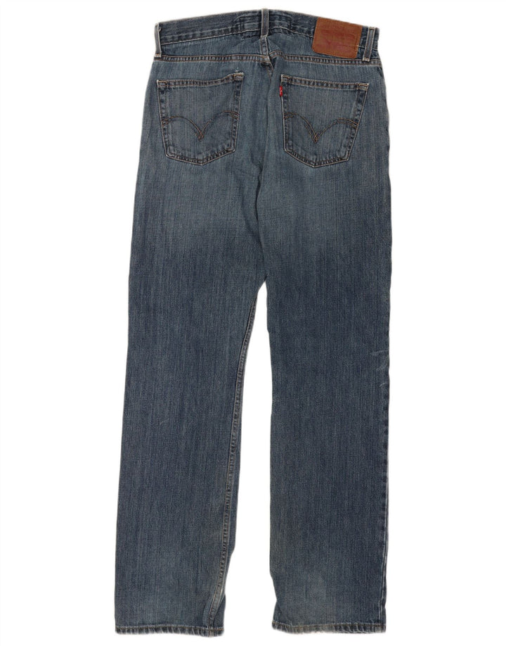 Levi's Mens 514 Vaqueros rectos delgados desgastados W32 L34 Algodón azul
