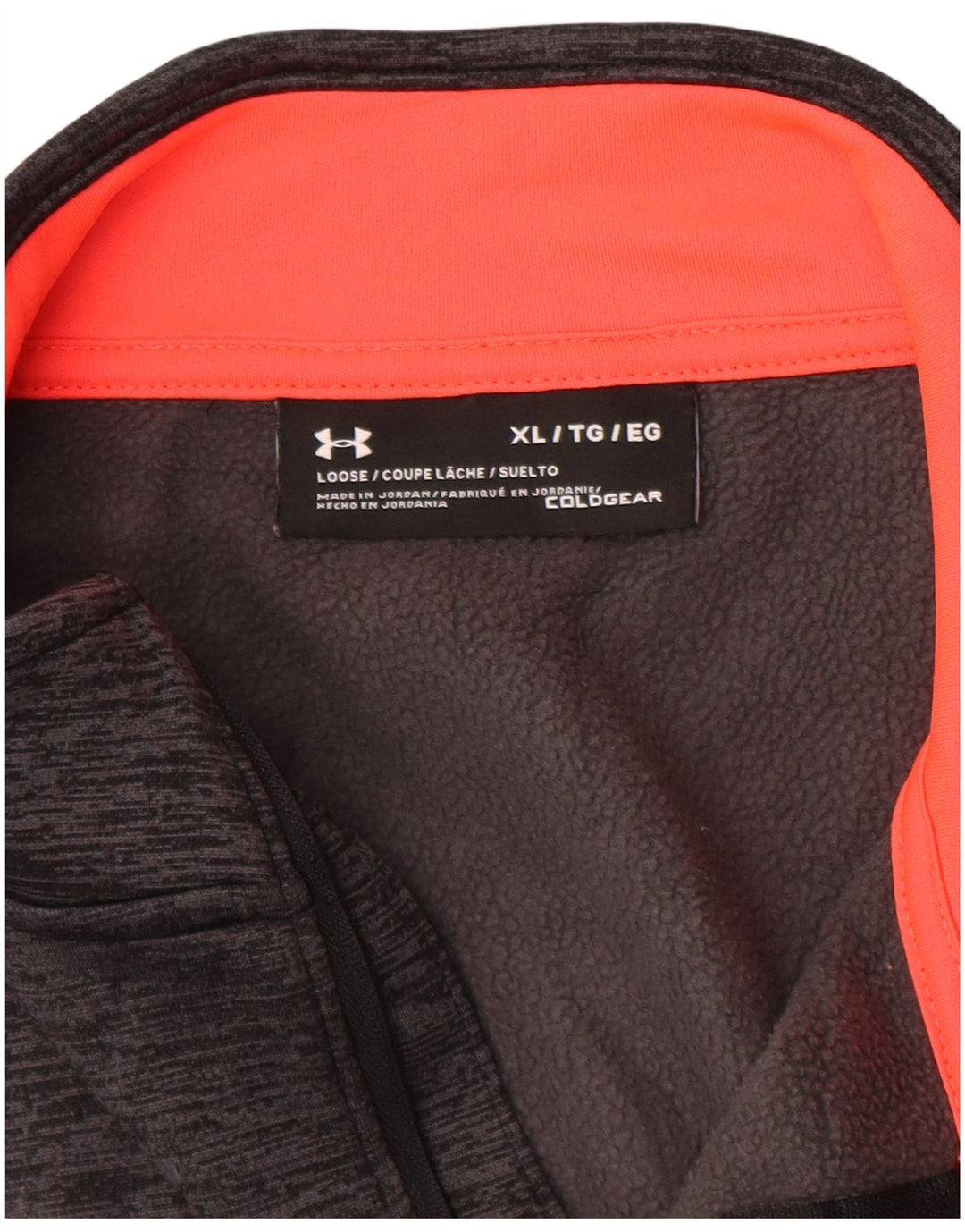 UNDER ARMOUR Sudadera con cuello y cremallera Cold Gear para hombre XL Gris moteado