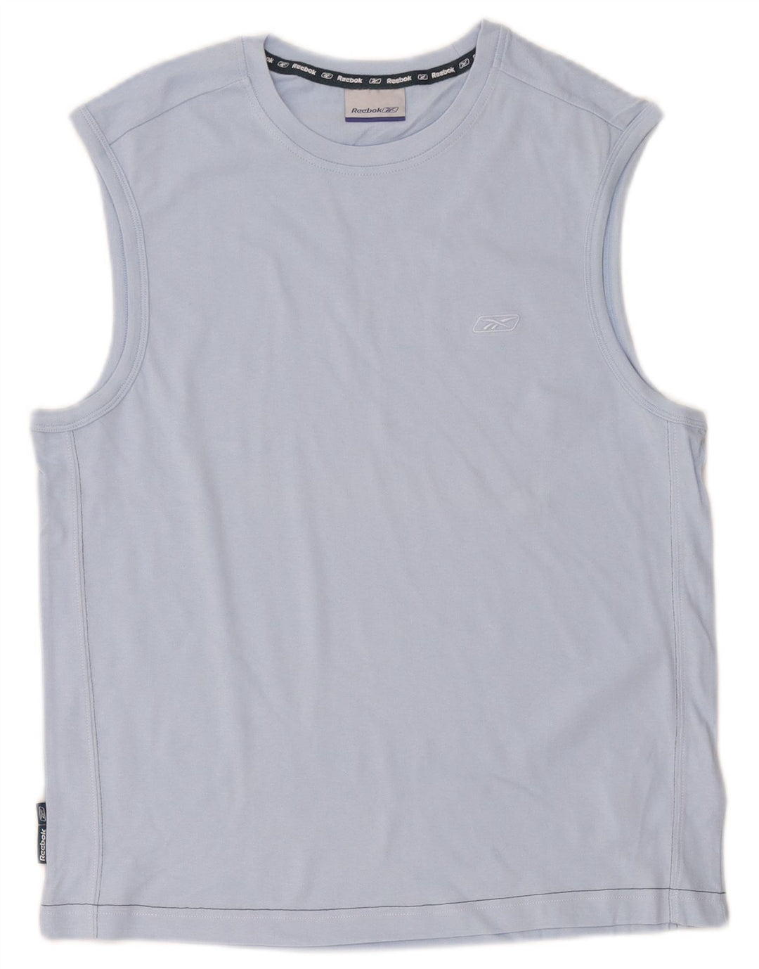 Reebok Hombre Chaleco Top Algodón Azul Medio