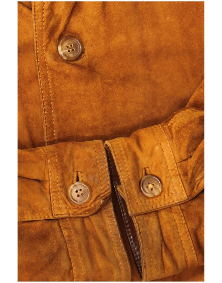 Kapraun Chaqueta Bomber de Ante para Hombre UK 42 XL Marrón
