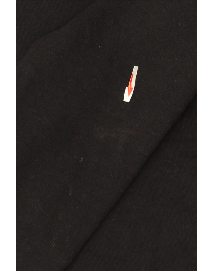 Superdry Mujer Sudadera Gráfica Jumper UK 12 Medium Negro Algodón