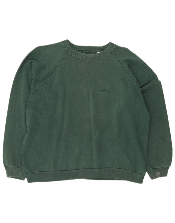 LEVI'S Sudadera holgada para mujer UK 44 Algodón verde medio